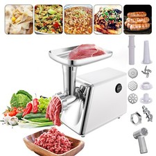 2800W Elektro Fleischwolf Edelstahl Wurstfüller Zerkleinerer Gerät &Wurstaufsatz