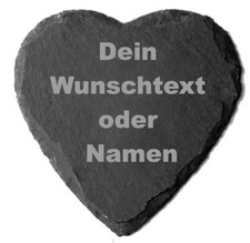 Herz Schiefer Untersetzer