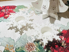 Villeroy & Boch 2009 1x Teelichthalter Schneeflocke Thema "Weiße Weihnachten"