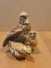 Wachtel_Fgur_mit 2 Jungen_ca. 12 cm_sehr schön_sehr dekorativ_aus Sammlung