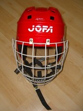 JOFA Eishockeyhelm mit Gitter rot 51-285 BOY  50-57 cm