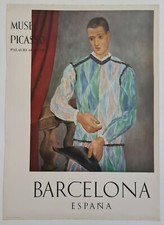 Picasso Pablo Harlekin 1917 Circa 1960 Plakat Originell Ausstellung Theater