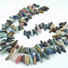 NELLYS Edelstein Mix  Splitter Stäbchen Perlen Edelsteine matt  Strang Nugget