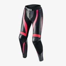 Rebelhorn Rebel Lady Motorrad Lederhose pink/schwarz