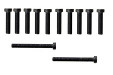 Schrauben (M7) im Satz zum Motorgehäuse für DKW KM, KS 200 - schwarz mit Schlitz