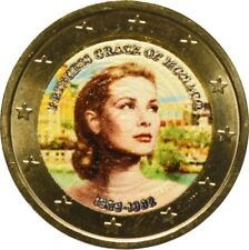 MONACO GRACE KELLY 2 EURO  2€  *Top Zustand*** FARBMOTIV coloured