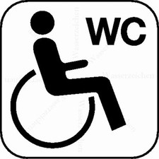Car sticker disabled toilet