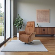 Sessel Himolla 7358 Easy-Swing Relaxsessel - Microfaser Nevada Cognac