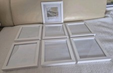 7 Bilderrahmen Walther Design / 13x13cm oder 9x9cm / Weiß / Fotorahmen Holz 