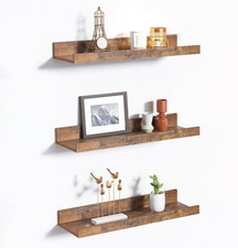 Upsimples 3er Holz Wandregal 40×13 cm Hängeregal Regal Bilderleiste