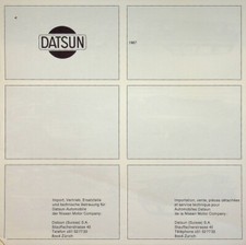 284947) Datsun 1300 1600 2000 - Schweiz - Prospekt 1967