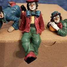 Clown Figuren Gruppe Gilde Handwerk 3 Stück , Handarbeit 1Top!