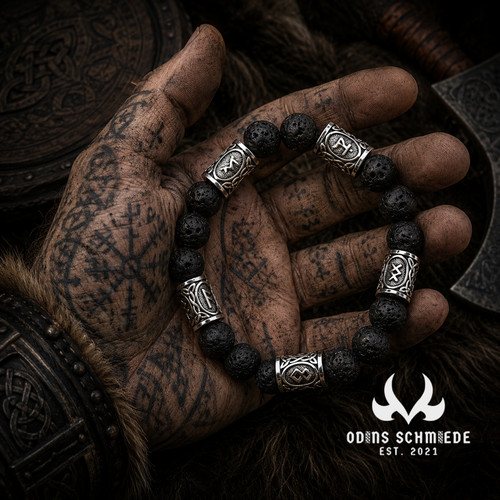 Vulkanstein runen armband - vulkanstein,