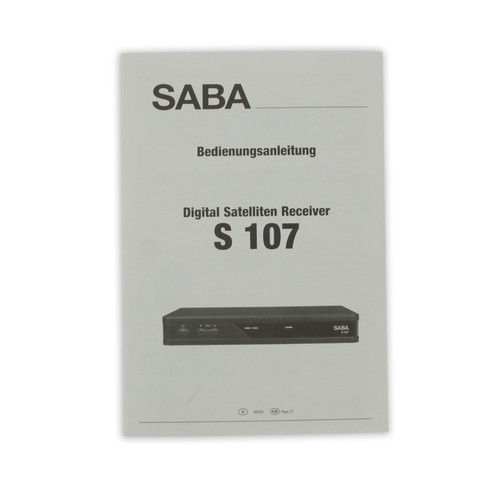 Saba 107 bedienungsanleitung - saba,