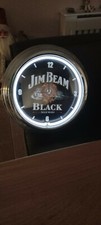 Jim Beam Wanduhr groß & beleuchtet für Partykeller & Wohnzimmer mit Strom