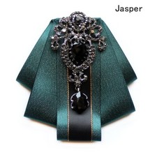 Herren Fliege Krawatte mit Clip Elastische Bänder Glänzend Strass Dekor Retro