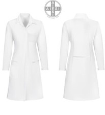 AIESI Damen Laborkittel Arztkittel Ärztemantel - 100% Baumwolle - Gr.  42 - weiß