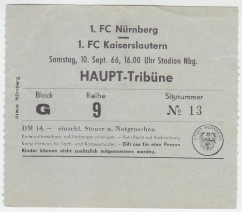 Ticket nürnberg 1 fc - ticket, 1.