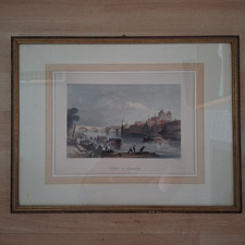 Bild mit Rahmen Regensburg Steinerne Brücke Ratisbon or Regensburg  27x27,5 cm