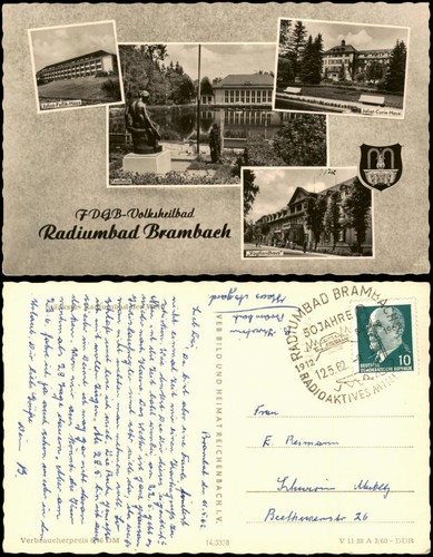 Ansichtskarte bad brambach - ansichtskarte,
