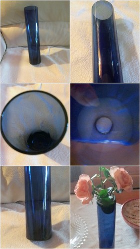 Vintage 1970 rauchglas vase - vintage,