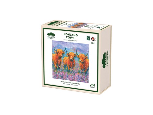 Highland kühe holzpuzzle von - holzpuzzle,