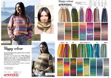 Mondial Happy Colour 100g Farbverlaufgarn 25% Merino Stricken Häckeln neue Farbe