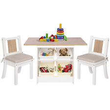 ONVAYA® Kindertisch-Set mit Stühlen | Kindersitzgruppe + Stauraum | Kindermöbel