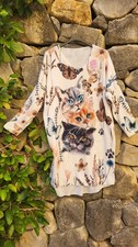 Hübscher Pullover Longshirt Kleid Pulli Italienische Mode Katze Gr. 40 42 44 ❤️