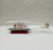 Vintage Buddelschiff Antike  Flaschenschiff  18 cm