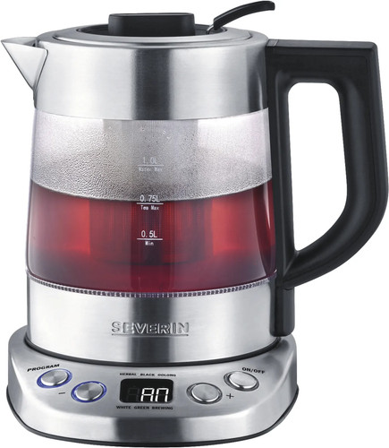 Wasserkocher glas edelstahl - 1l,