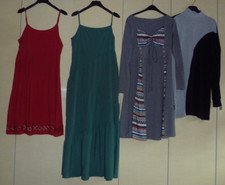 Kleider Paket, 4 Sommerkleider, langarm Kleider, schick oder gemütlich,Gr. 40/42