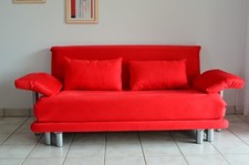 Ligne Roset Multy 3 Schlafsofa in Microfaser knall  Rot - TOP !
