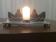 Art Deco Chrom Tisch Lampe Romantic Birds England um 1930er Jahre