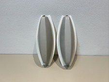 Wand Lampen Set Wandleuchte Metall Messing Weiß Grau 60er Jahre Vintage