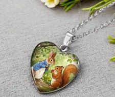 Damen Modeschmuck Kette Halskette   Herz Hase Eichhörnchen Neu 