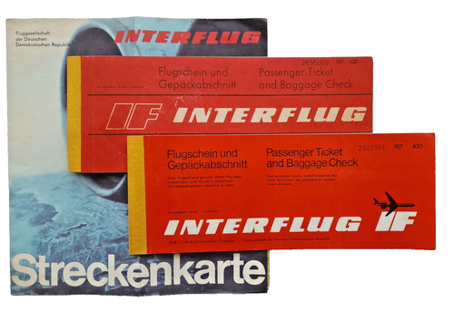 Interflug ddr tickets und - 2,