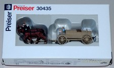 Preiser 30435, Pferdegespann mit Jauchewagen, neu, H0, OVP