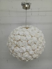 schöne Hängelampe/Deckenleuchte/Lampion ,weiße Papierrosen ( ca.50cm)