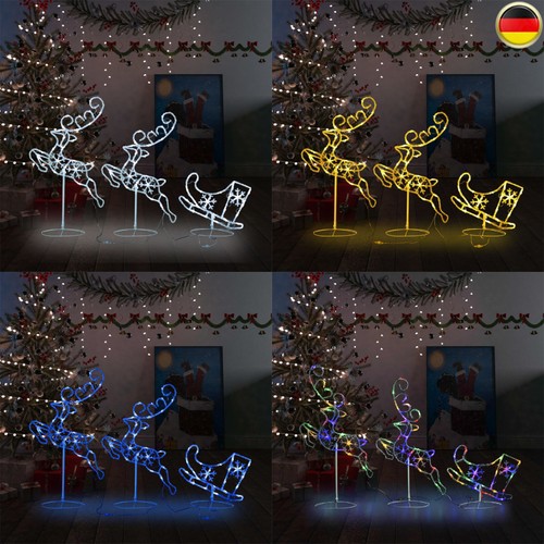 Weihnachtsdeko led rentiere - led, &