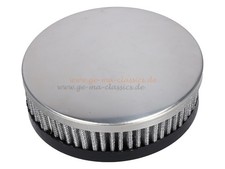 Luftfilter chrom rund 37mm EPC34 Weber 34ICT Vergaser VW Typ3 Solex 34PCI Käfer