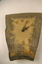 Stein Uhr Sternzeichen Ziffern Vintage tickt Wanduhr V-338