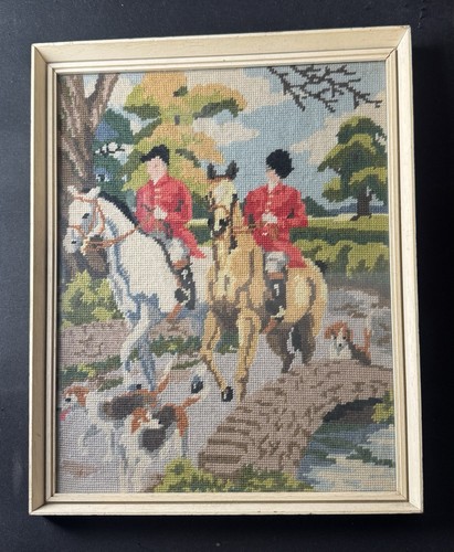 Vintage kreuzstich wandteppich - kreuzstich,