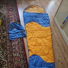 Mumien-Schlafsack Gelb,Blau Gesamtlänge 220cm mit transportbeutel