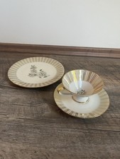 Bavaria Elfenbein Porzellan – Tasse, Untertasse & Kuchenteller