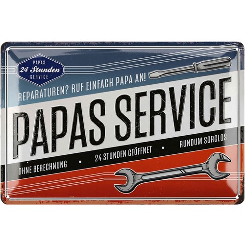 Blechschild papas service - papas,