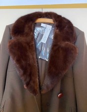 Mantel mit Pelzkragen von Jobis 100% Schurwolle VINTAGE mit Etikett -ungetragen-