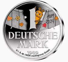 1 DM Silber Münze  " 35 Jahre Mauerfall "  Maus Farbdruck ~ Limitiert