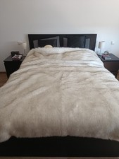 Gözze Wohndecke Kunstpelz Fell Fuchs, 150 x 200cm Weiß Mittelalter Lager LARP