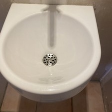 Bad Waschbecken weiß Hängend 38x35 Cm Rund